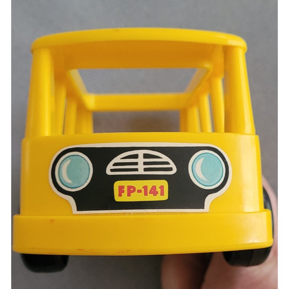 FISHER PRICE Little People Yellow Mini Bus-#141/Vintage 1988-Pampers Promotional - Picture 7 of 11